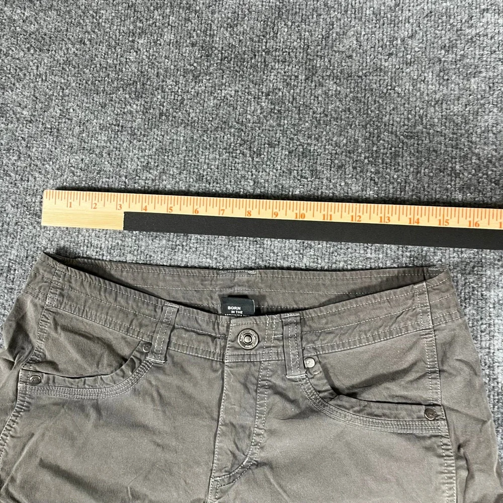 Kuhl Shorts Womens Size 8 Gray Cotton Blend Cargo Hiking Outdoor Utility